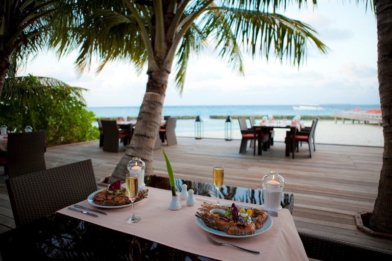Романтический ужин для двоих в Island Barbeque отеля Kuramathi Maldives